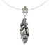 Sterling Silver Turquoise Feather Italian Snake Chain Necklace Set AX129006